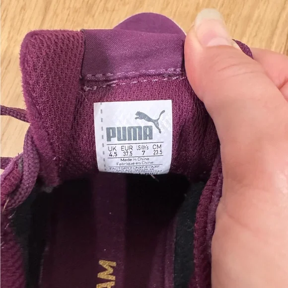 Puma Vikky Sneakers dark purple Sz 7 almost new - Picture 8 of 10